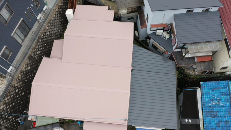 生駒市イコマ製菓本舗様　屋根改修塗装工事